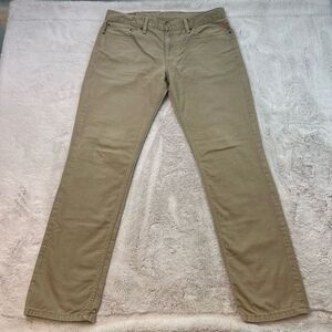 Levis 511 Straight Stretch Tan Brown Denim Active Jeans Mens Size 36x34 Cotton